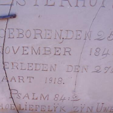 ESTERHUYSE Johan Hendrik 1846-1918