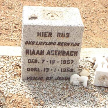 AGENBACH Riaan 1957-1958