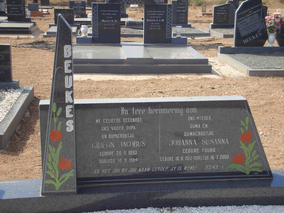 BEUKES Gideon Jacobus 1893-1984 & Johanna Susanna FOURIE 1913-2000