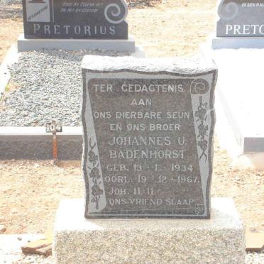 BADENHORST Johannes U. 1934-1967