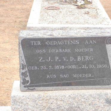 BERG Z.J.P., v.d. 1878-1956