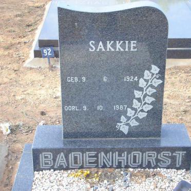 BADENHORST Sakkie 1924-1987