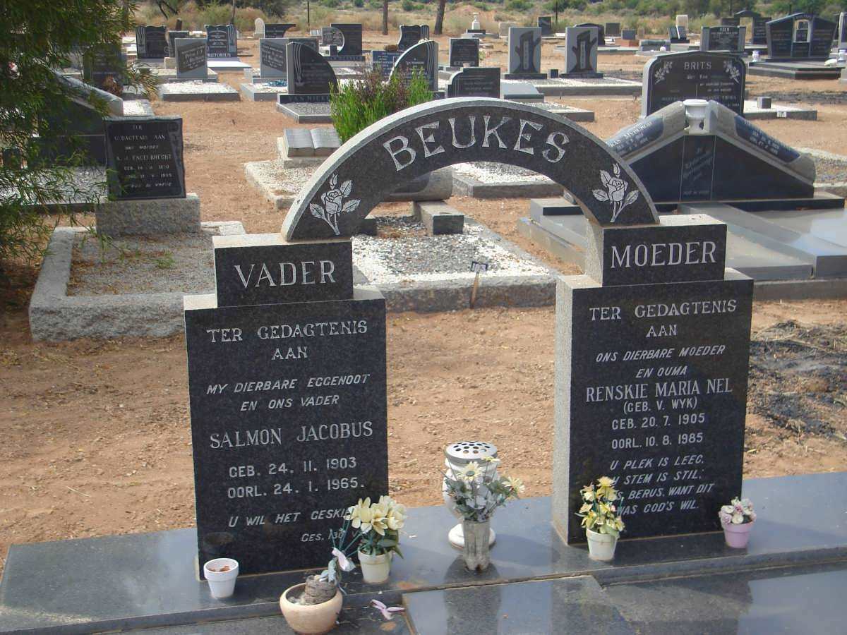 BEUKES Salmon Jacobus 1903-1965 & Renskie Maria Nel nee VAN WYK 1905-1985