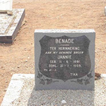 BENADE Jannie 1891-1959