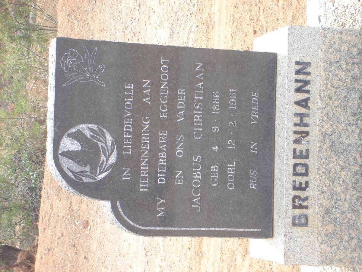 BREDENHANN Jacobus Christiaan 1886-1961