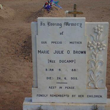 BROWN Marie Julie O. nee DUCAMP 1882-1955