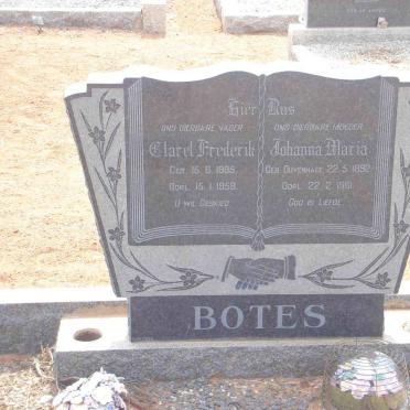 BOTES Carel Frederik 1885-1958 &amp; Johanna Maria DUVENHAGE 1892-1961