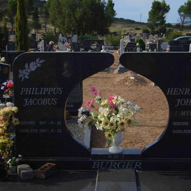 BURGER Philippus Jacobus 1917-2001 &amp; Henrihetta Johanna MYBURGH 1926-