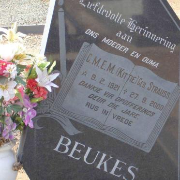 BEUKES  C.M.E.M. nee STRAUSS 1921-2000