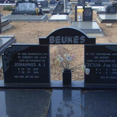 BEUKES Johannes A.J. 1909-1994 &amp; Cecilia J. CLOETE 1912-1999