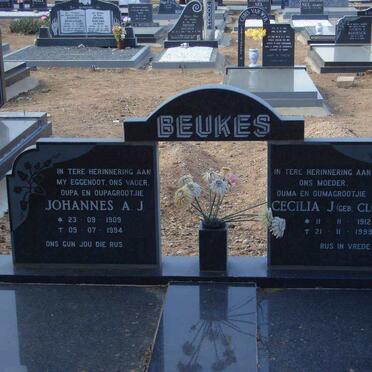 BEUKES Johannes A.J. 1909-1994 &amp; Cecilia J. CLOETE 1912-1999