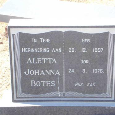 BOTES Aletta Johanna 1897-1976