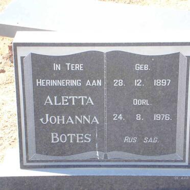 BOTES Aletta Johanna 1897-1976