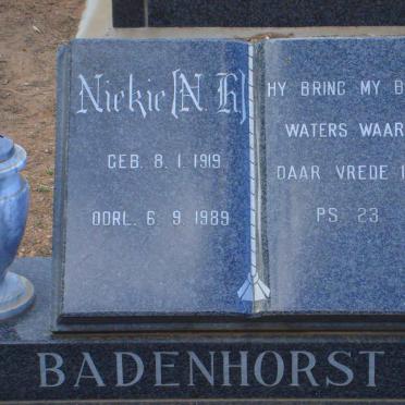 BADENHORST N.L. 1919-1989