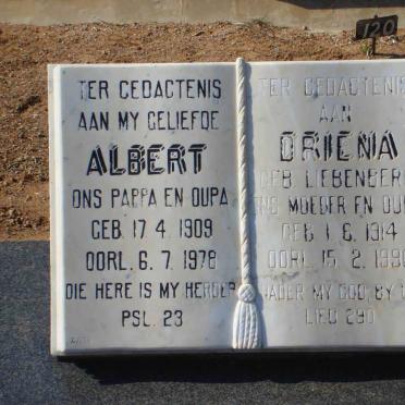BOTHA Albert 1909-1978 &amp; Driena LIEBENBERG 1914-1990