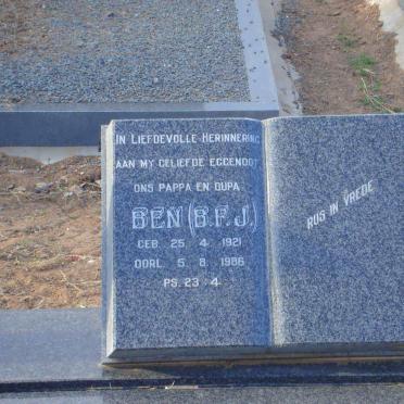 BEUKES B.F.J. 1921-1986 &amp; Martha Jacoba E. VAN WYK 1923-1992