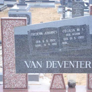 DEVENTER Frederik Johannes, van 1922-1992 &amp; Cecilia M.I. KUHN 1920-
