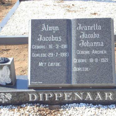 DIPPENAAR Alwyn Jacobus 1911-1993 &amp; Jeanetta Jacoba Johanna ARCHER 1921-