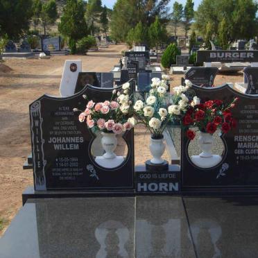 HORN Johannes Willem 1944-2002 &amp; Renchi Maria CLOETE 1944-