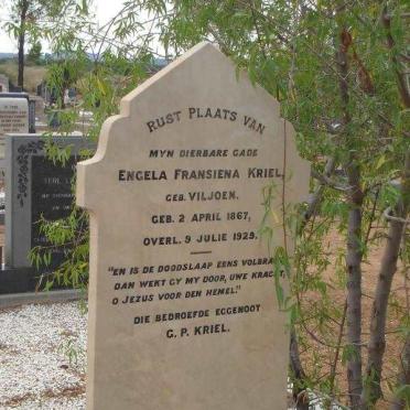 KRIEL Engela Fransiena nee VILJOEN 1867-1929