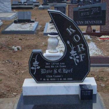 KORF D.J. 1964-2004 :: KORF Elsie S.C. nee FOURIE 1930-1999