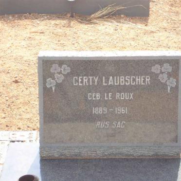 LAUBSCHER Gerty nee LE ROUX 1889-1961