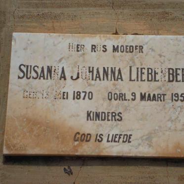 LIEBENBERG Susanna Johanna 1870-1951