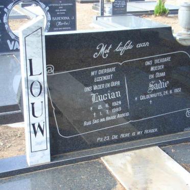 LOUW Lucian 1924-1988 &amp; Sadie GELDENHUYS 1922-