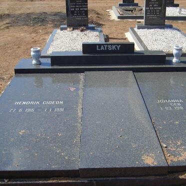 LATSKY Hendrik Gideon 1916-1981 &amp; Johanna Christina JACOBS 1918-1999