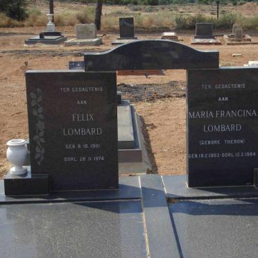 LOMBARD Felix 1901-1974 &amp; Maria Francina THERON 1903-1984