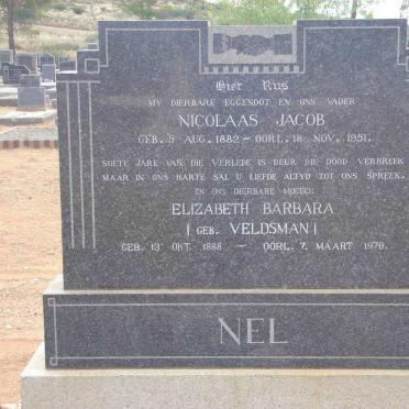 NEL Nicolaas Jacob 1882-1951 &amp; Elizabeth Barbara VELDSMAN 1888-1970