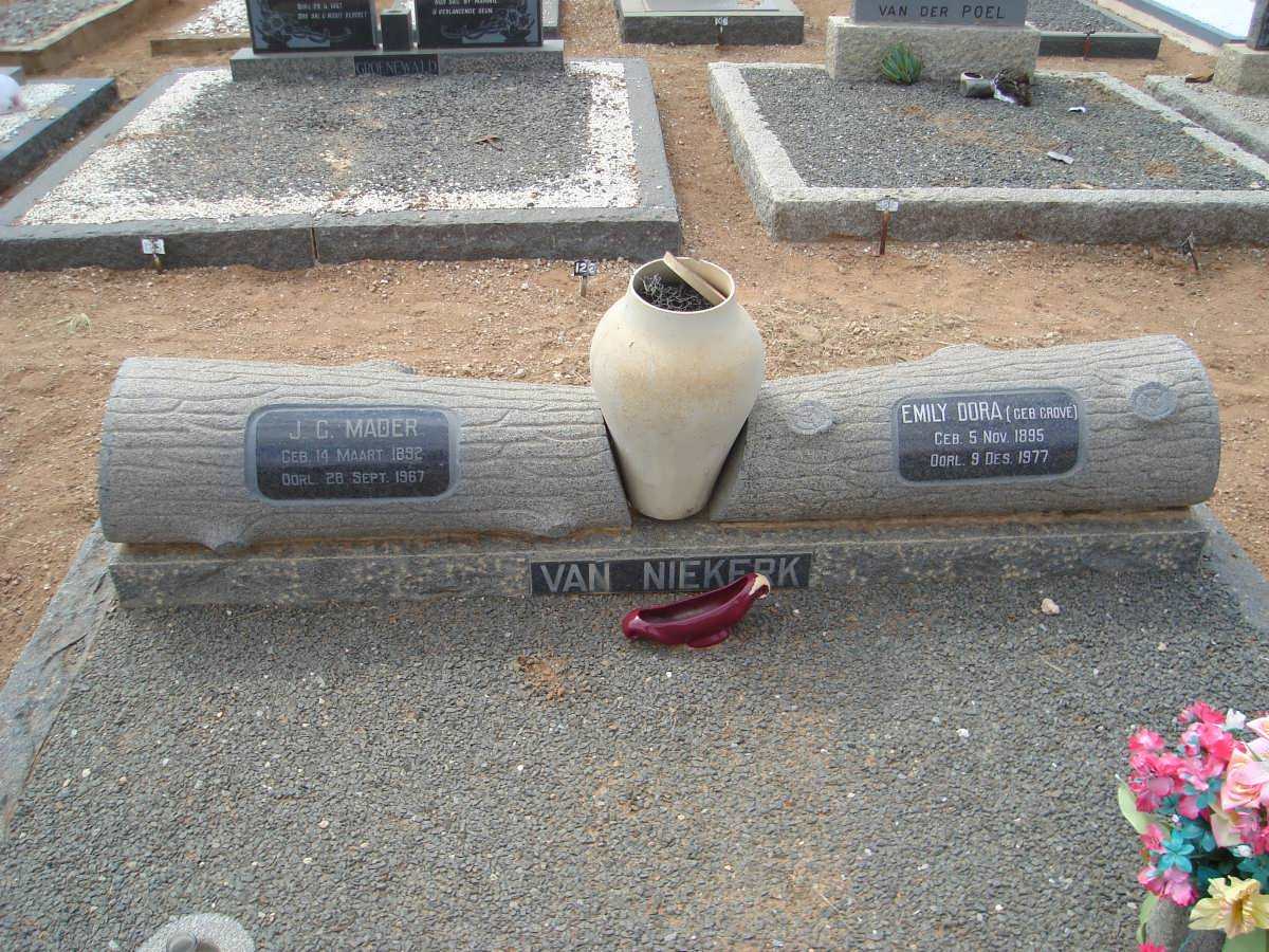 NIEKERK J.G. Mader, van 1892-1967 & Emily Dora GROVE 1895-1977