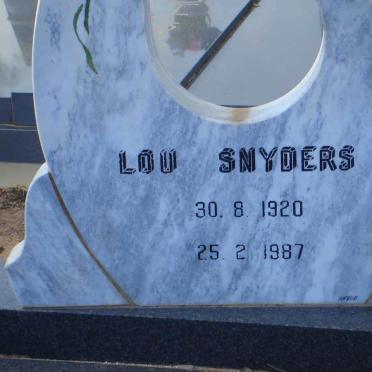 SNYDERS Lou 1920-1987
