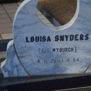 SNYDERS Louisa nee MYBURGH 1920-1984