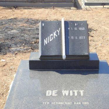WITT Nicky, de 1950-1977