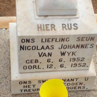 WYK Nicolaas Johannes, van 1952-1952