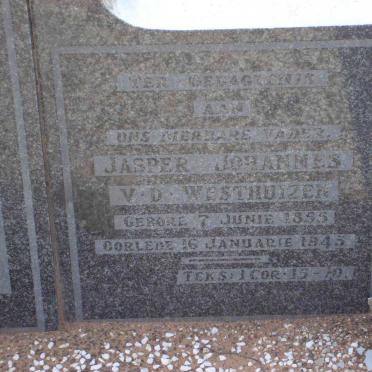 WESTHUIZEN Jasper Johannes, van der 1855-1945
