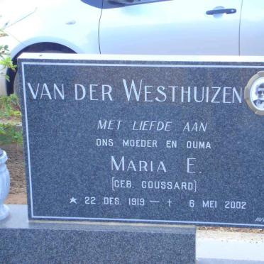 WESTHUIZEN Maria E., van der nee GOUSSARD 1919-2002