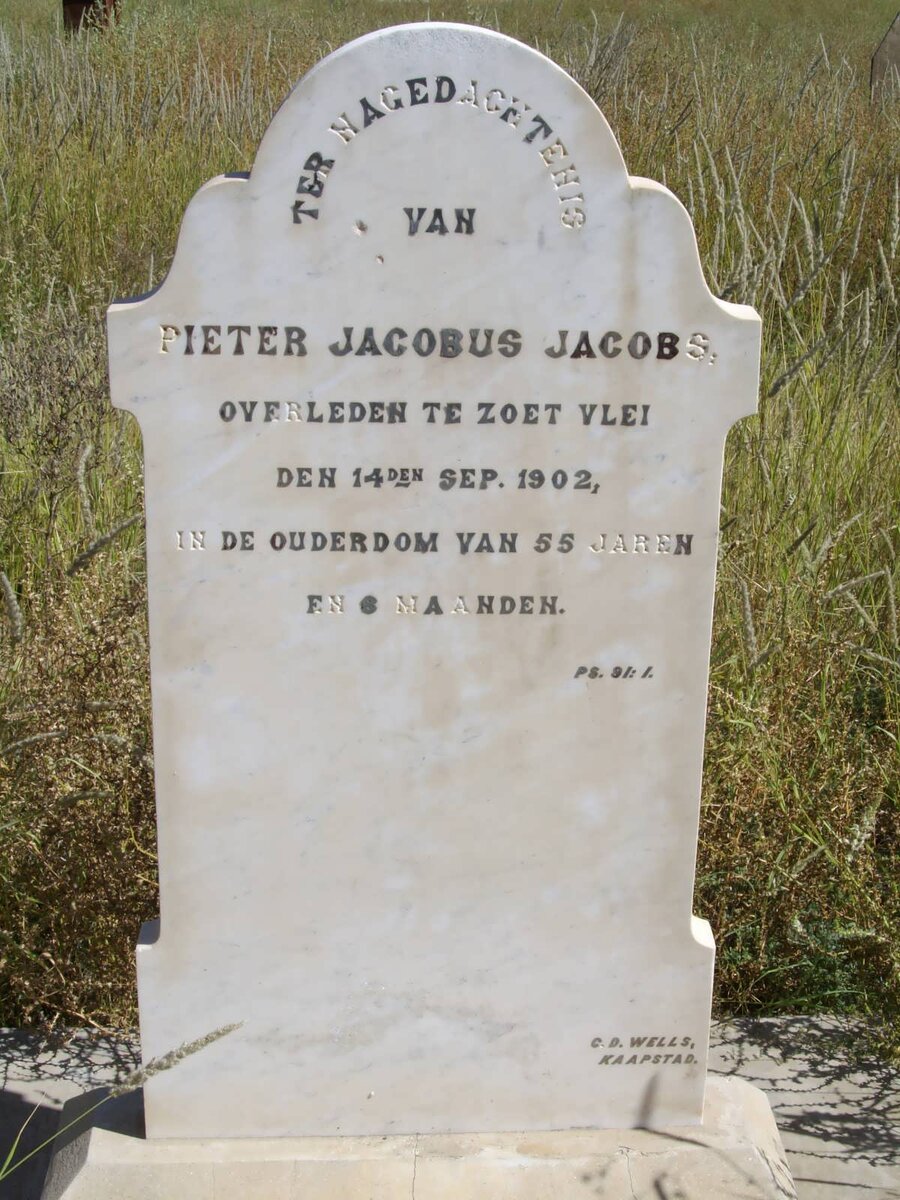 JACOBS Pieter Jacobus  -1902