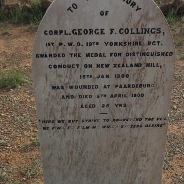 COLLINGS George F. -1900