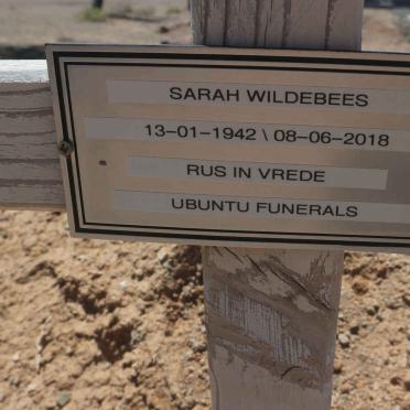 WILDEBEES Sarah 1942-2018