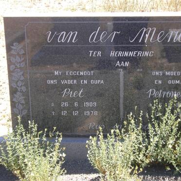 MERWE Piet, van der 1909-1978 &amp; Petronella 1910-1996