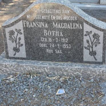 BOTHA Fransina Magdalena 1912-1953