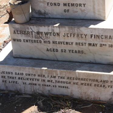 FINCHAM Albert Newton Jeffrey -1899