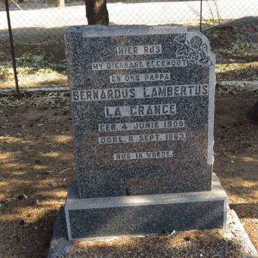 GRANGE Bernardus Lambertus, la 1905-1963