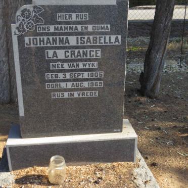 GRANGE Johanna Isabella, la nee VAN WYK 1905-1969