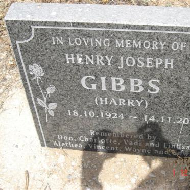 GIBBS Henry Joseph 1924-2001