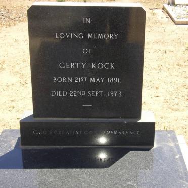KOCK Gerty 1891-1973