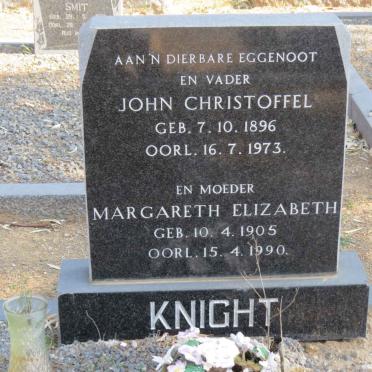 KNIGHT John Christoffel 1896-1973 &amp; Margareth Elizabeth 1905-1990