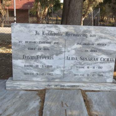 KINGHORN David Elperis 1909-1962 &amp; Alida Susarah Cicilia 1912-1989